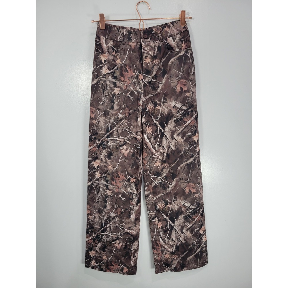 Womens Brown Woodland Camo‎ Baggy Pants High Rise Coolane XS 2 Gorpcore